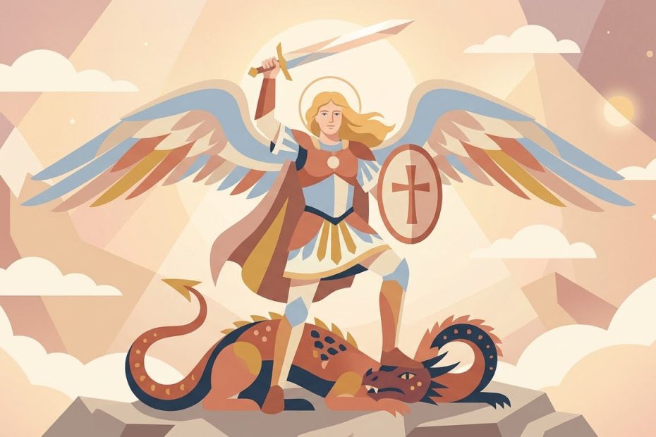Der Erzengel Michael - Illustration prière catholique